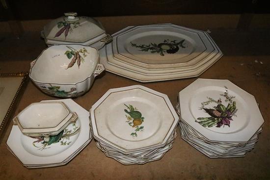 19th Century vegetable design dinnerware(-)